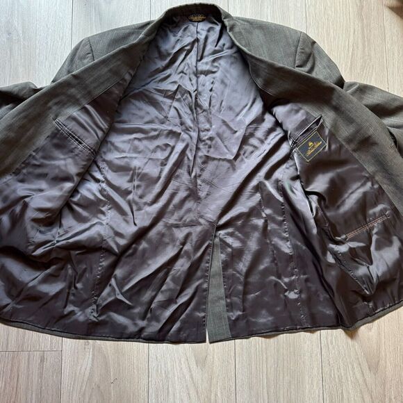 Brooks Brothers Blazer Sport Coat Jacket Men XL/2xl Gray Wool Plaid No Size Tag - Picture 11 of 16